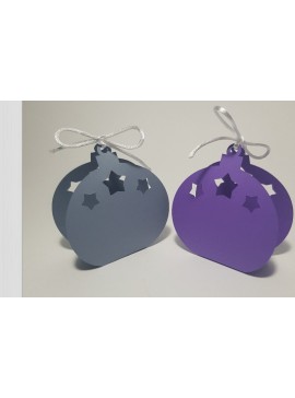 Σετ των 3 Intra απο ξύλο plywood 3mm-4mm πάχος - Cute Stars Snow Globe Favor Box Κουτί δώρου Δίασταση 6x6 cm INTRAFABR-43437498