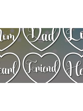 Σετ των 2 Intra απο ξύλο plywood 3mm-4mm πάχος - Πακέτο υ Cute Valentine Heart  Cut Δίασταση 25x25 cm INTRAFABR-54081268