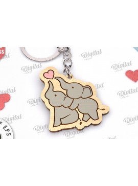 Σετ των 3 Intra απο ξύλο plywood 3mm-4mm πάχος - Χαριτωμένο μπρελόκ Αγίου Βαλεντίνου  Δίασταση 4x4 cm INTRAFABR-111984999