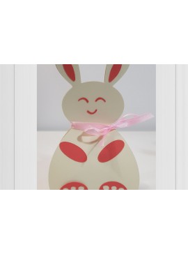 Σετ των 2 Intra απο ξύλο plywood 3mm-4mm πάχος - Πρότυπο κουτιού πασχαλινό λαγουδάκι Cutie Pufi Δίασταση 15x15 cm INTRAFABR-64301206