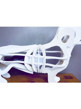 Intra απο ξύλο plywood 3mm-4mm πάχος - Γλυπτό κοπής με λέιζερ 3D Dachshund Dog Δίασταση 30x20 cm INTRAFABR-31801031