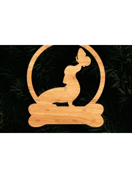 Σετ των 3 Intra απο ξύλο plywood 3mm-4mm πάχος - Στολίδι Dachshund Memorial Cut Laser Δίασταση 6x6 cm INTRAFABR-113646150