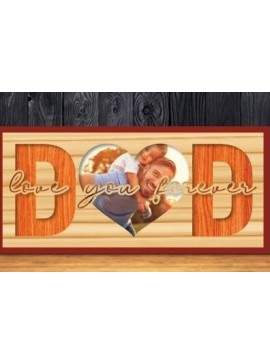 Intra απο ξύλο plywood 3mm-4mm πάχος - Dad Laser Cut Design Δίασταση 30x20 cm INTRAFABR-30928166