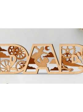 Σετ των 2 Intra απο ξύλο plywood 3mm-4mm πάχος - Πολυστρωματικό διακοσμητικό  κοπής με λέιζερ DAD Δίασταση 14x4 cm INTRAFABR-99092499