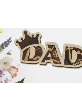 Σετ των 2 Intra απο ξύλο plywood 3mm-4mm πάχος - Διακοσμητικό διακοσμητικό  κοπής με λέιζερ DAD Δίασταση 14x5 cm INTRAFABR-91468821