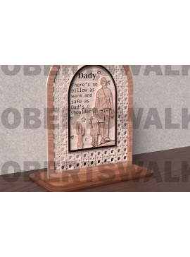Intra απο ξύλο plywood 3mm-4mm πάχος - Dad Shoulder Quote   Δίασταση 40x50 cm INTRAFABR-121718814