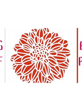 Σετ των 3 Intra απο ξύλο plywood 3mm-4mm πάχος -  αποκοπής  Card Dahlia Δίασταση 5x5 cm INTRAFABR-12743723