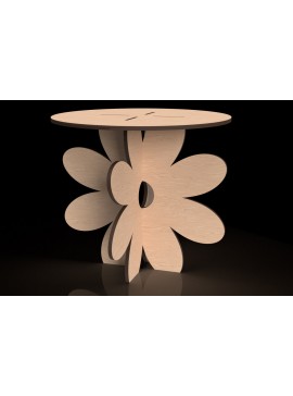 Σετ των 2 Intra απο ξύλο plywood 3mm-4mm πάχος - Στάση γλάστρας λουλουδιών μαργαρίτας -  Δίασταση 15x15 cm INTRAFABR-118292739