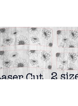 Σετ των 2 Intra απο ξύλο plywood 3mm-4mm πάχος - Κλιπ μαλλιών Daisy Topper Δίασταση 30x20 cm INTRAFABR-80271015