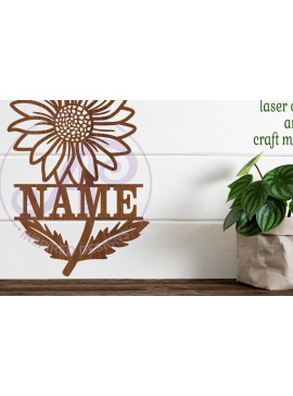 Σετ των 2 Intra απο ξύλο plywood 3mm-4mm πάχος - Πρότυπο κοπής λέιζερ  Sin Name Daisy Δίασταση 30x20 cm INTRAFABR-78770334