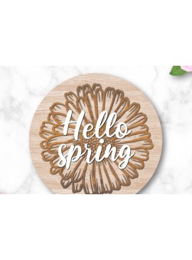 Σετ των 2 Intra απο ξύλο plywood 3mm-4mm πάχος -  κοπής με λέιζερ Daisy  CNC Glowforge Δίασταση 30x20 cm INTRAFABR-94392043