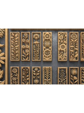 Intra απο ξύλο plywood 3mm-4mm πάχος - Πάνελ λέιζερ Daisy & Wildflower Δίασταση 3200x7200 cm INTRAFABR-124640248