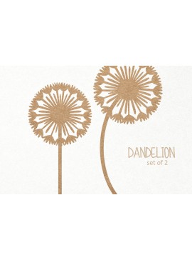 Σετ των 2 Intra απο ξύλο plywood 3mm-4mm πάχος - Dandelion Flowers , Χαρτί & Laser Cut Δίασταση 30x20 cm INTRAFABR-99020188