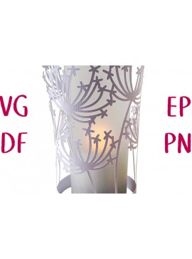 Σετ των 2 Intra απο ξύλο plywood 3mm-4mm πάχος -  κοπής Dandelion Seedhead Lantern  Δίασταση 5x11 cm INTRAFABR-14601267