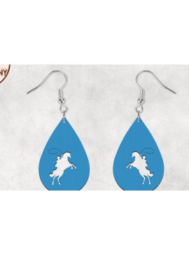 Σετ των 3 Intra απο ξύλο plywood 3mm-4mm πάχος - Σκουλαρίκια Dangle Horse Boho Δίασταση 3x3 cm INTRAFABR-28859867