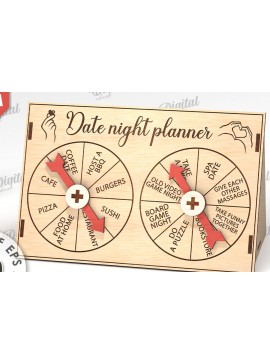 Intra απο ξύλο plywood 3mm-4mm πάχος - Date Night Spinner Planner Laser Cut Δίασταση 30x20 cm INTRAFABR-112022670
