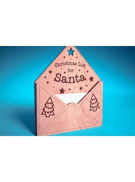 Σετ των 3 Intra απο ξύλο plywood 3mm-4mm πάχος - Dear Santa Ornament Laser Cut  |  Δίασταση 6x6 cm INTRAFABR-72094634