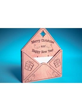 Σετ των 3 Intra απο ξύλο plywood 3mm-4mm πάχος - Dear Santa Ornament Laser Cut  |  Δίασταση 6x6 cm INTRAFABR-72094744