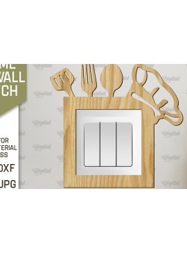 Σετ των 2 Intra απο ξύλο plywood 3mm-4mm πάχος - Διακοσμητικό πλαίσιο για διακόπτη τοίχου με λέιζερ Δίασταση 20x25 cm INTRAFABR-92039314