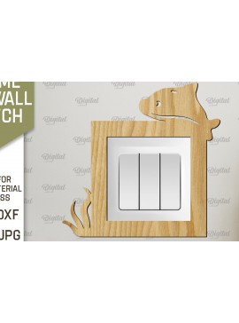 Σετ των 2 Intra απο ξύλο plywood 3mm-4mm πάχος - Διακοσμητικό πλαίσιο για διακόπτη τοίχου με λέιζερ Δίασταση 20x25 cm INTRAFABR-92039581