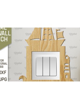 Σετ των 3 Intra απο ξύλο plywood 3mm-4mm πάχος - Διακοσμητικό πλαίσιο για διακόπτη τοίχου με λέιζερ Δίασταση 20x25 cm INTRAFABR-92039291