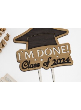 Σετ των 3 Intra απο ξύλο plywood 3mm-4mm πάχος - Διακοσμητικό κομμένο  αποφοίτησης Δίασταση 6x10 cm INTRAFABR-94153808