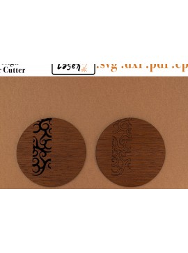 Intra απο ξύλο plywood 3mm-4mm πάχος - Διακοσμημένο  σουβέρ για κόφτη λέιζερ Δίασταση 30x20 cm INTRAFABR-53397140