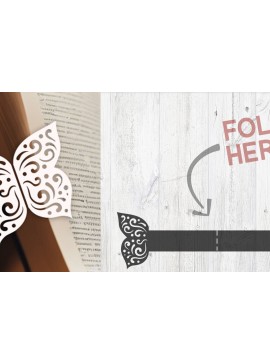 Σετ των 2 Intra απο ξύλο plywood 3mm-4mm πάχος - Διακοσμητική πεταλούδα  Δίασταση 5x20 cm INTRAFABR-100321002