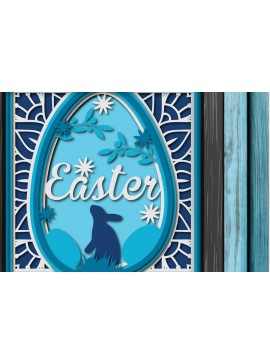 Σετ των 2 Intra απο ξύλο plywood 3mm-4mm πάχος - Διακοσμητικό Πασχαλινό Layer Shadow Box Δίασταση 25x25 cm INTRAFABR-26130970