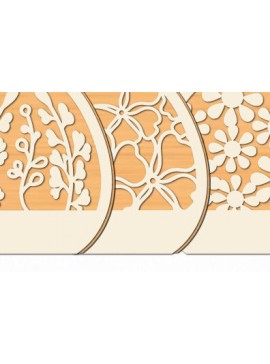 Σετ των 2 Intra απο ξύλο plywood 3mm-4mm πάχος - Διακοσμητικό Πασχαλινό Αυγό  Cut Layer 1434 Δίασταση 15x15 cm INTRAFABR-116008839
