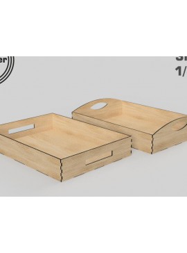 Σετ των 2 Intra απο ξύλο plywood 3mm-4mm πάχος - Διακοσμητικά κομμένα αρχεία με επίπεδη θήκη με λέιζερ Δίασταση 20x20 cm INTRAFABR-99394342