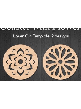 Intra απο ξύλο plywood 3mm-4mm πάχος - Διακοσμητικά σουβέρ Floral  Cut Laser Δίασταση 40x50 cm INTRAFABR-98246802