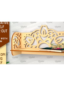Σετ των 2 Intra απο ξύλο plywood 3mm-4mm πάχος - Διακοσμητικό ράφι τοίχου λουλουδιών  Δίασταση 30x20 cm INTRAFABR-99620425