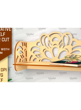 Intra απο ξύλο plywood 3mm-4mm πάχος - Διακοσμητικό ράφι τοίχου λουλουδιών  Δίασταση 30x20 cm INTRAFABR-99620467