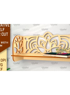 Σετ των 2 Intra απο ξύλο plywood 3mm-4mm πάχος - Διακοσμητικό ράφι τοίχου λουλουδιών  Δίασταση 30x20 cm INTRAFABR-99620343