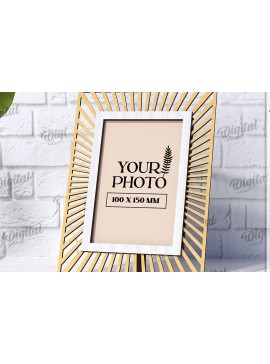 Σετ των 2 Intra απο ξύλο plywood 3mm-4mm πάχος - Διακοσμητικό πλαίσιο κοπής με λέιζερ Δίασταση 20x25 cm INTRAFABR-123829420