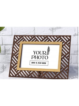 Σετ των 2 Intra απο ξύλο plywood 3mm-4mm πάχος - Διακοσμητικό πλαίσιο κοπής με λέιζερ Δίασταση 20x25 cm INTRAFABR-123829370