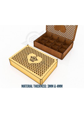 Intra απο ξύλο plywood 3mm-4mm πάχος - Διακοσμητικό κουτί δώρου Αρχεία  Cut Laser Δίασταση 250x175 cm INTRAFABR-119430901