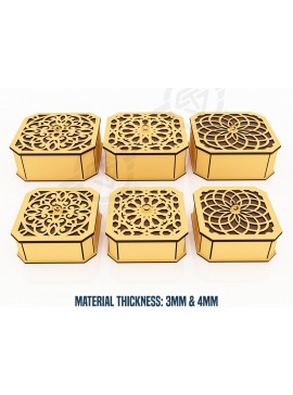 Intra απο ξύλο plywood 3mm-4mm πάχος - Διακοσμητικό κουτί δώρου Αρχεία  Cut Laser Δίασταση 150x150 cm INTRAFABR-119431036