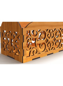 Σετ των 3 Intra απο ξύλο plywood 3mm-4mm πάχος - Διακοσμητικό κουτί δώρου Ξύλινο κουτί κοπής με λέιζερ Δίασταση 6x6 cm INTRAFABR-81434568