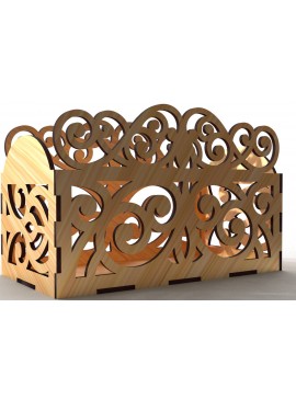 Σετ των 3 Intra απο ξύλο plywood 3mm-4mm πάχος - Διακοσμητικό κουτί δώρου Ξύλινο κουτί κοπής με λέιζερ Δίασταση 6x6 cm INTRAFABR-81434580