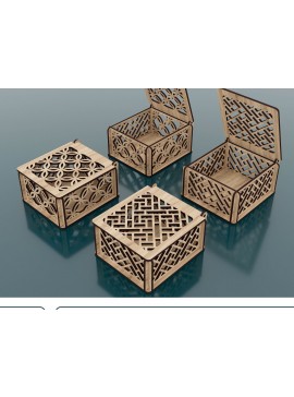 Σετ των 2 Intra απο ξύλο plywood 3mm-4mm πάχος - Διακοσμητικό κουτί δώρου  Δίασταση 100x110 cm INTRAFABR-47241191