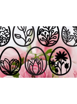 Σετ των 2 Intra απο ξύλο plywood 3mm-4mm πάχος - Διακοσμητικό Κρεμαστό Πασχαλινό Αυγό  1464 Δίασταση 15x15 cm INTRAFABR-116254926