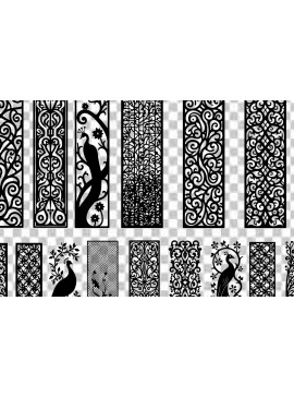 Intra απο ξύλο plywood 3mm-4mm πάχος - Διακοσμητικό Laser Cut Jali και Screen Pan Δίασταση 40x50 cm INTRAFABR-125247586