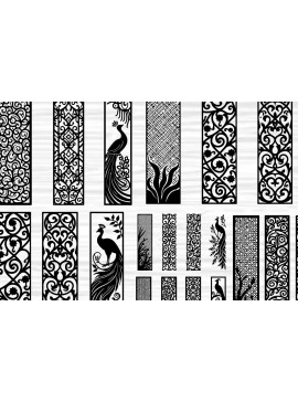 Intra απο ξύλο plywood 3mm-4mm πάχος - Διακοσμητικό Laser Cut Jali και Screen Pan Δίασταση 40x50 cm INTRAFABR-125249403