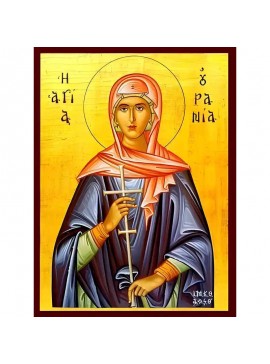 Εικόνα Ορθοδοξίας με περίγραμμα χρυσό σε ξύλο Φλαμουρίας  με  βάση Εικόνα ΑΓΙΑ ΟΥΡΑΝΙΑ, ΜΑΡΤΥΣ Χειροποίητη Ελληνορθόδοξη εικόνα του Ιησού Χριστού, Κρεμαστή πλάκα βυζαντινής τέχνης, χριστιανική τέχνη Διάσταση 40x30 cm (10,2x7,9 ίντσες)  INTRAEK-14477578652