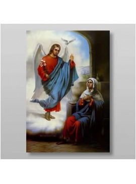 Εικόνα Ορθοδοξίας με περίγραμμα χρυσό σε ξύλο Φλαμουρίας  με  βάση Ευαγγελισμού για  ορθόδοξης εικόνας.Χειροποίητη Ελληνορθόδοξη , Κρεμαστή πλάκα βυζαντινής τέχνης, χριστιανική τέχνη Διάσταση 10x7 cm (3,9 x 2,8 ίντσες) INTRAEK-7945