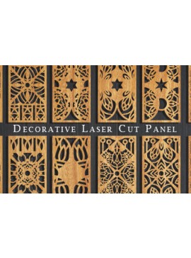 Σετ των 2 Intra απο ξύλο plywood 3mm-4mm πάχος - Διακοσμητικό πάνελ κοπής με λέιζερ  πακέτο Δίασταση 20x20 cm INTRAFABR-95352839