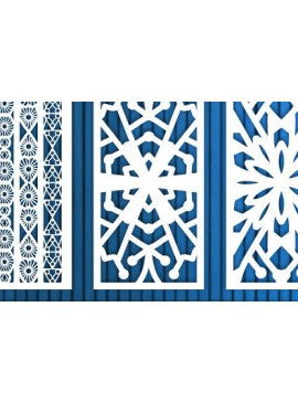 Σετ των 2 Intra απο ξύλο plywood 3mm-4mm πάχος - Διακοσμητικό πάνελ κοπής με λέιζερ διακόσμηση τοίχου Δίασταση 30x20 cm INTRAFABR-70776688