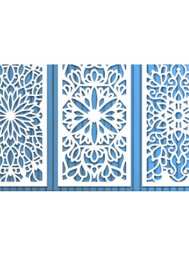 Σετ των 2 Intra απο ξύλο plywood 3mm-4mm πάχος - Διακοσμητικό πάνελ κοπής με λέιζερ διακόσμηση τοίχου Δίασταση 30x20 cm INTRAFABR-70776665